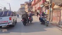 Biker Crashes Into Another Bike