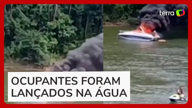 Explosão de lancha em represa deixa seis turistas feridos no Interior de São Paulo