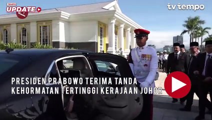 Presiden Prabowo Terima Tanda Kehormatan Tertinggi Kerajaan Johor