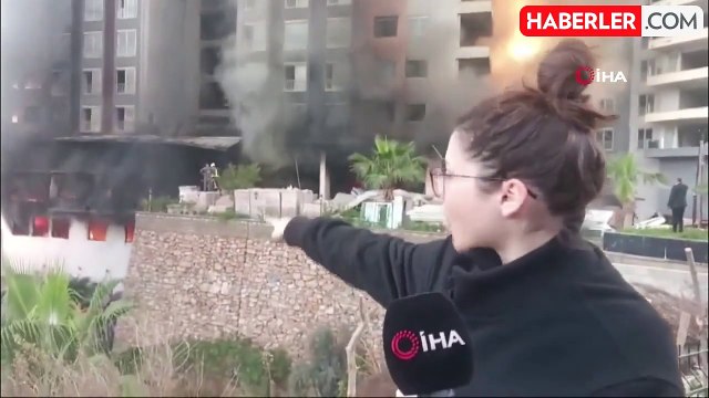 Antalya'da Otel İnşaatında Yangın: Mahsur Kalan İşçiler Kurtarıldı