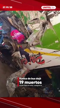 19 muertos en accidente de bus en Uyuni. Investigaciones revelan que el conductor responsable tiene 24 años con categoría A.