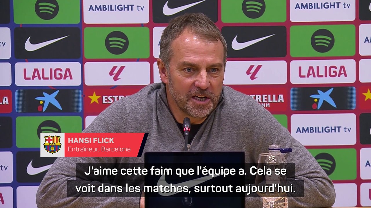 Flick a aimé la "faim" de buts de son équipe après le 7-1 contre Valence