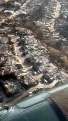 Aerial View Of Los Angeles Fire Damage