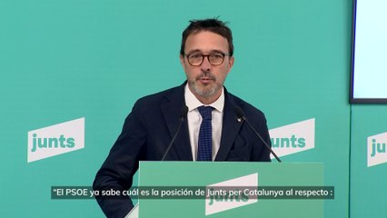 El portavoz de Junts: "La pelota está en el tejado del Gobierno"