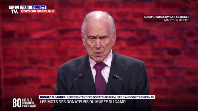 Ronald S. Lauder (président du Congrès juif mondial): On ne peut pas être juif ou même non-juif sans être préoccupés par ce que l'on voit aujourd'hui