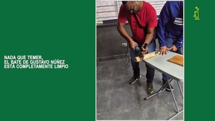 Nada que temer, el bate de Gustavo Núñez está completamente limpio