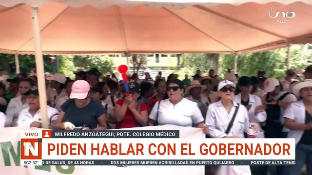 SCZ SALUD PROTESTA POR SUELDOS