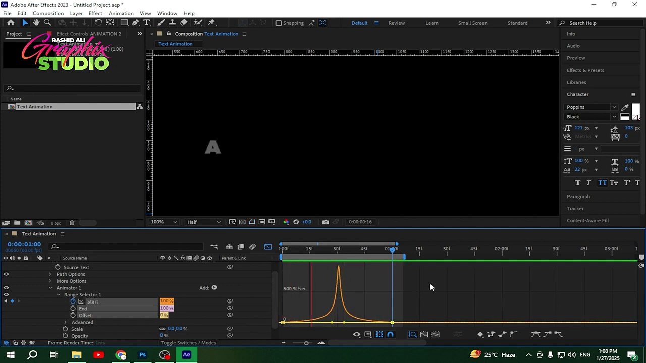 Basic Text Animation & Keyframes | Rashid Ali Studio