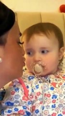 Baby with lovely and cute attitude.