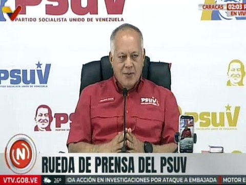 Primer Vpdte. del PSUV Diosdado Cabello convoca para el 4 de febrero el Congreso del PSUV y JPSUV
