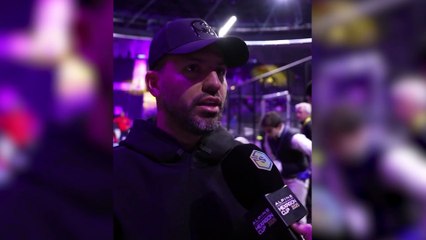 Agüero, apoyando a su equipo en la Alpine Hexagon Cup