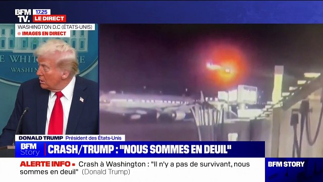 Crash à Washington: Donald Trump annonce avoir nommé une commission qui travaillera avec les instances de régulation aérienne américaine pour mener l'enquête