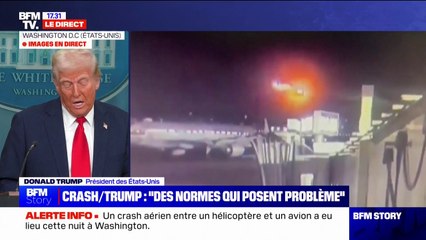 Crash à Washington: "Ça n'aurait pas dû se produire", assure Donald Trump
