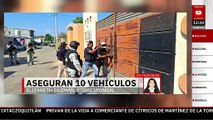 Aseguran 10 vehículos tras cateo en Múgica, Michoacán