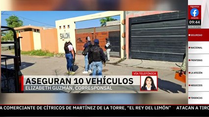 Aseguran 10 vehículos tras cateo en Múgica, Michoacán
