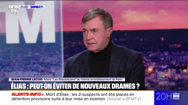 Mort d'Élias: Pour certains jeunes, le suivi judiciaire n'est peut-être pas à la hauteur , estime Jean-Pierre Lecoq (maire LR du VIe arrondissement)