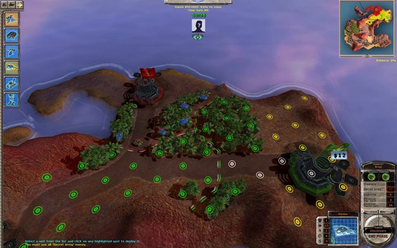 Massive Assault Network 2 (TBS game): map San Femando, playing on Linux (Lutris, Wine, Conty): won