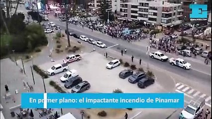 En primer plano: el impactante incendio de Pinamar