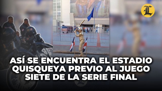 Así se encuentra e Estadio Quisqueya previo al juego siete de la serie final