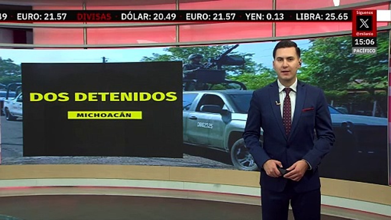 Detienen a dos personas tras fuerte operativo en Apatzingán, Michoacán