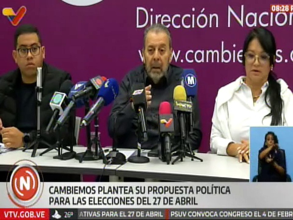 Caracas | Partido político "Cambiemos" propone pacto nacional entre los ciudadanos venezolanos