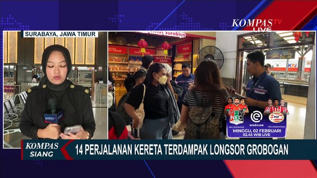 Imbas Banjir Grobogan, 14 Perjalanan Kereta Api dari Surabaya Alami Keterlambatan