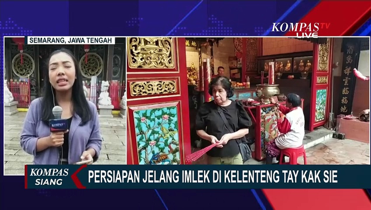 Persiapan Imlek di Kelenteng Tay Kak Sie Semarang: Lampion Dipasang, Patung Dewa-Dewi Dibersihkan