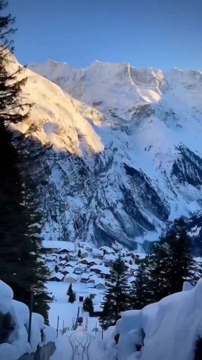 VUE DEPUIS UNE TELECABINE en Suisse