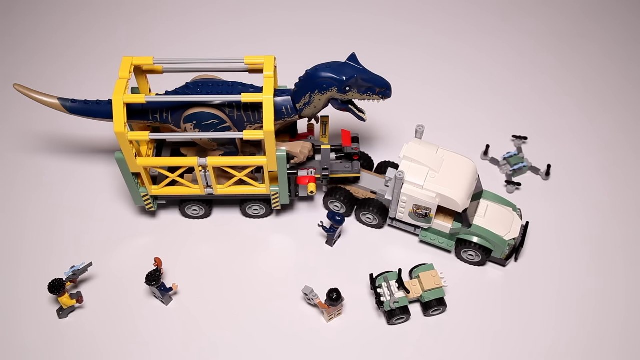 Lego Jurassic World Chaos Theory 76966 Allosaurus Transport Truck Speed Build