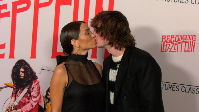 Rosalie Jackson and Jager Henry Bonham Becoming Led Zeppelin Los Angeles Premiere Red Carpet