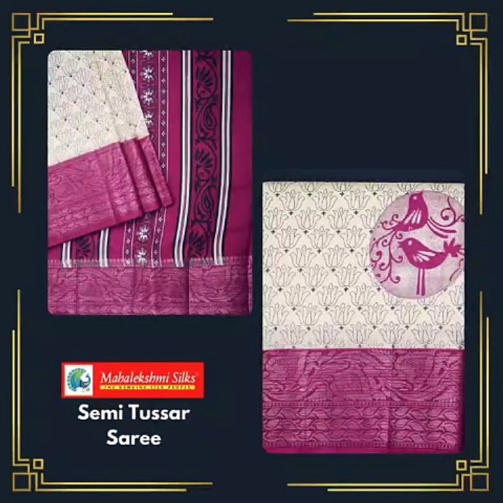 Semi Tussar Saree