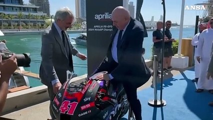 Gedda, Crosetto in sella all'Aprilia di Aleix Espargaro'