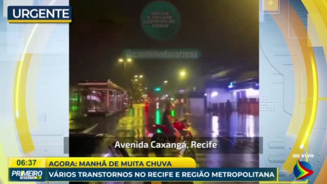 Transtornos e pontos de alagamento são registrados na RMR na manhã hoje (28)