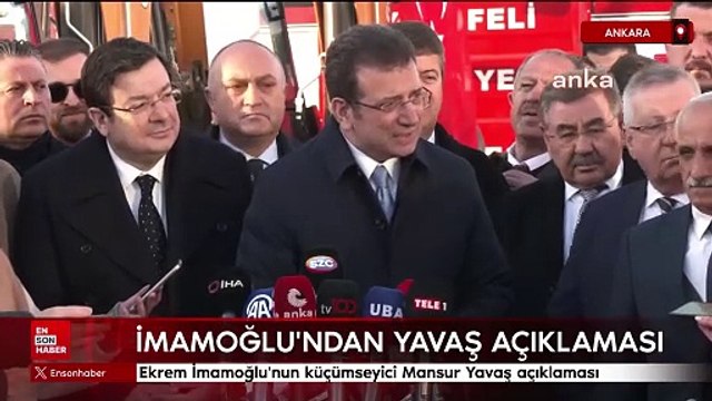 Ekrem İmamoğlu'nun küçümseyici Mansur Yavaş açıklaması