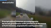 Grandine e forte pioggia tra Ravennate e Forlivese: video
