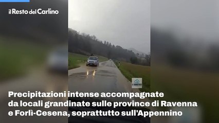 Grandine e forte pioggia tra Ravennate e Forlivese: video