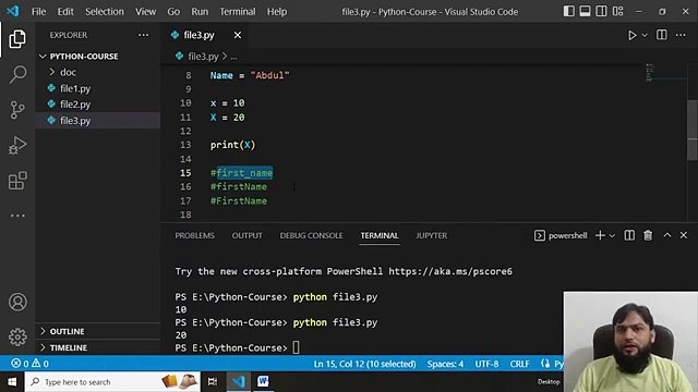 Python Variables | Python Programming | Class 3