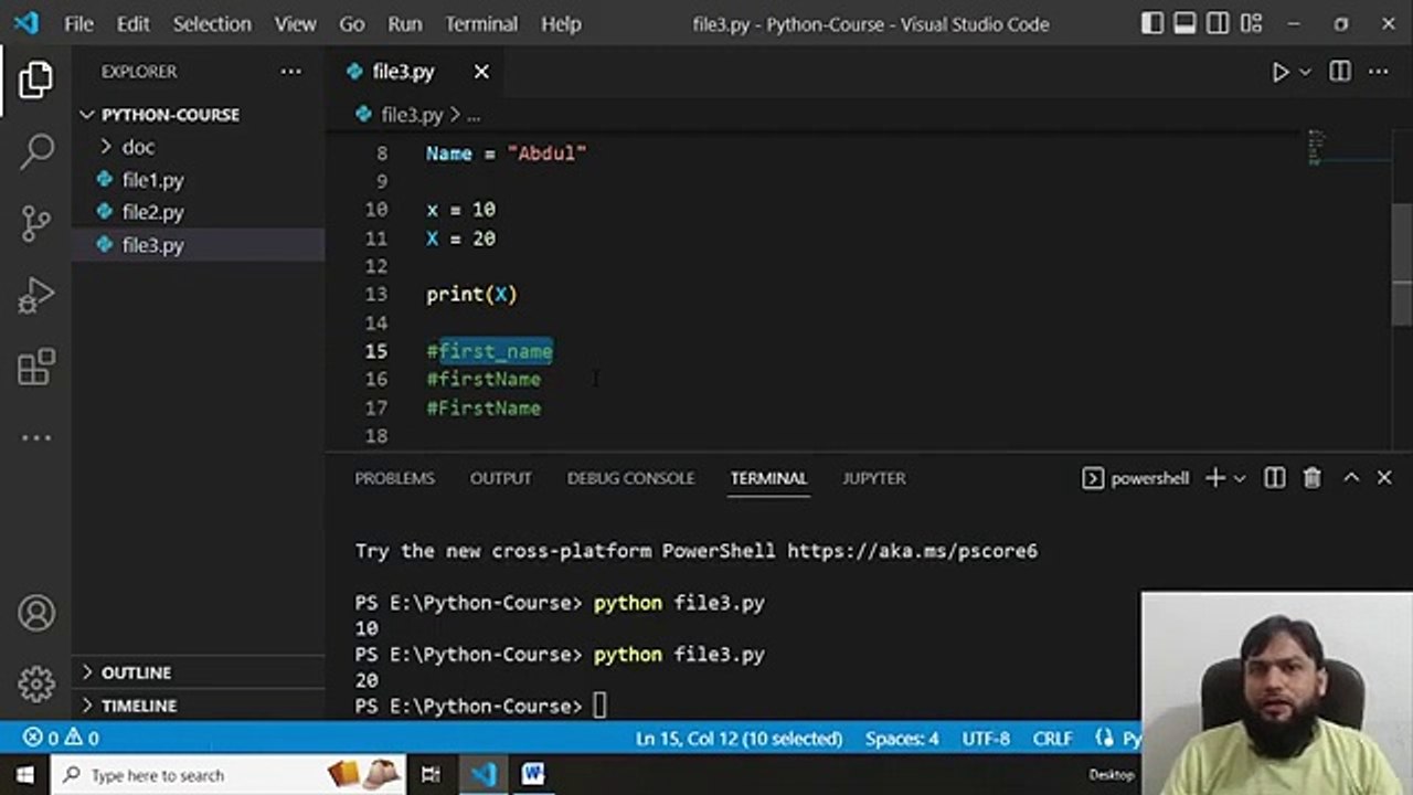 Python Variables | Python Programming | Class 3