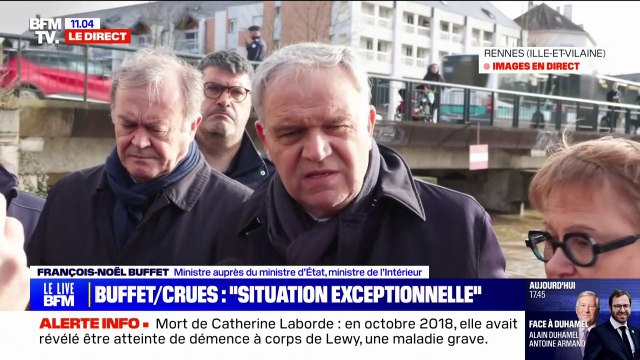 Crues en Bretagne: François-Noël Buffet parle d'une situation exceptionnelle qui dépasse l'histoire connue en matière d'inondations sur le territoire