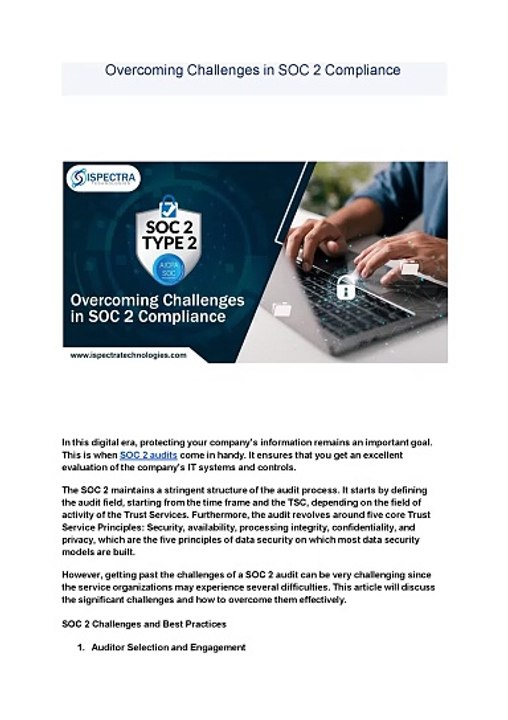 Overcoming Challenges in SOC 2 Compliance