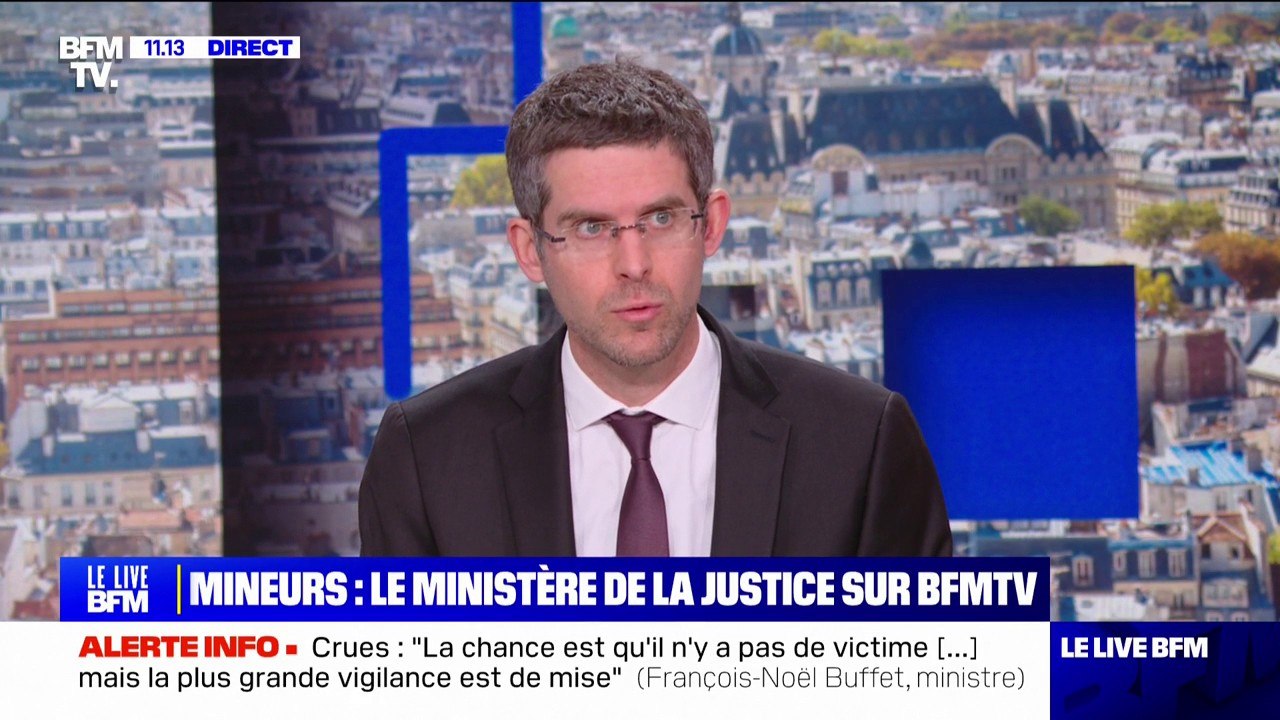 Mineurs: "Oui il y a une réalité de violence, de faits très graves, qui peuvent être commis par des mineurs", reconnaît Cédric Logelin, porte-parole du ministère de la Justice