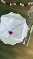 How to Fold a Napkin into a Love Letter via: @flipdaddie