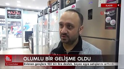 Evlenen gençlere 150 bin lira destek, beyaz eşya satışlarını arttırdı