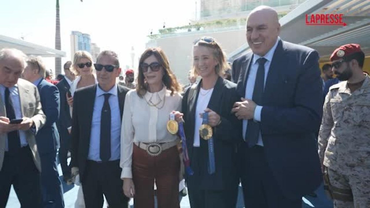 I ministri Crosetto e Santanchè visitano la nave scuola Amerigo Vespucci e il Villaggio Italia a Gedda