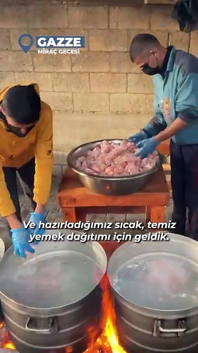 Güney Gazze Sıcak Yemek Dağıtımları - Miraç Kandili | Vuslat Derneği 2025