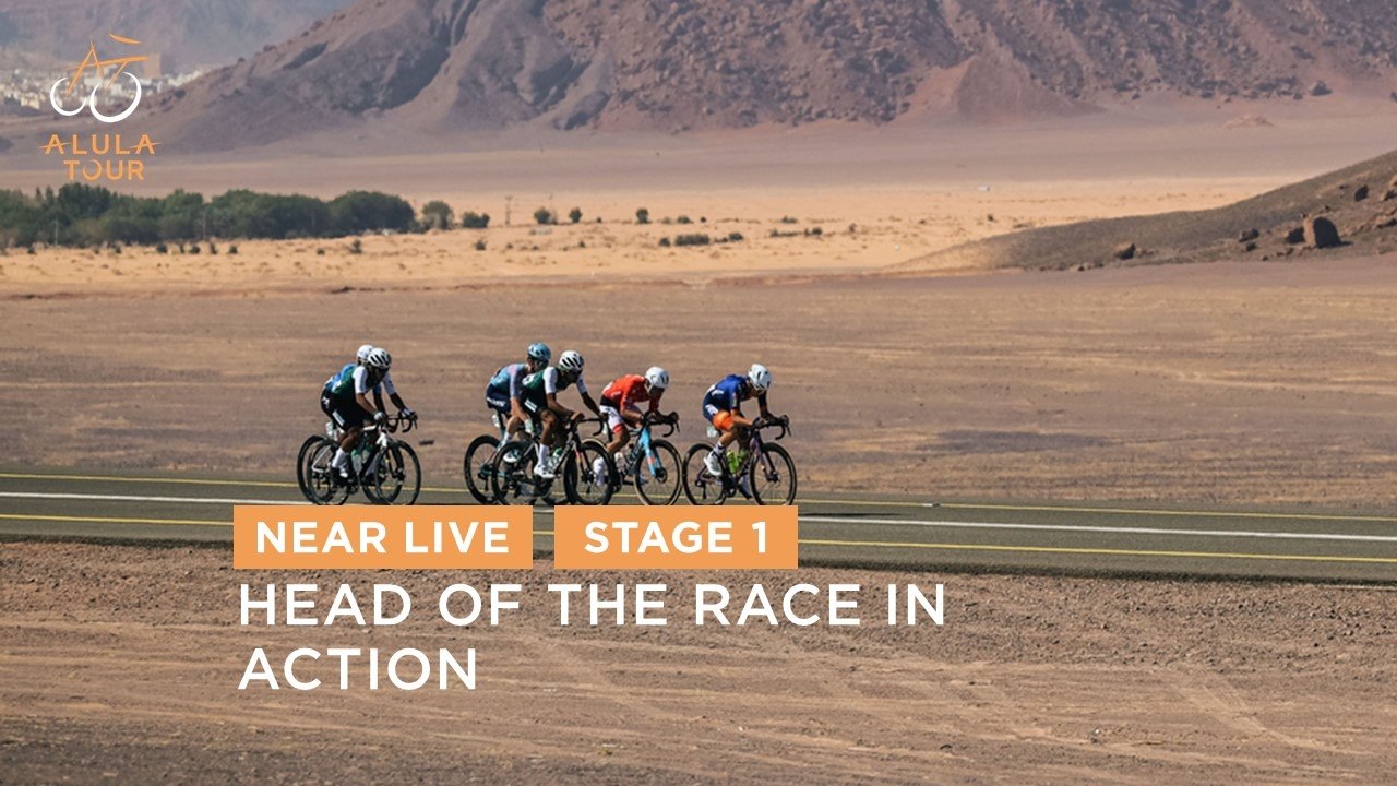 Head of the race in action - Stage 1 - The AlUla Tour 2025
