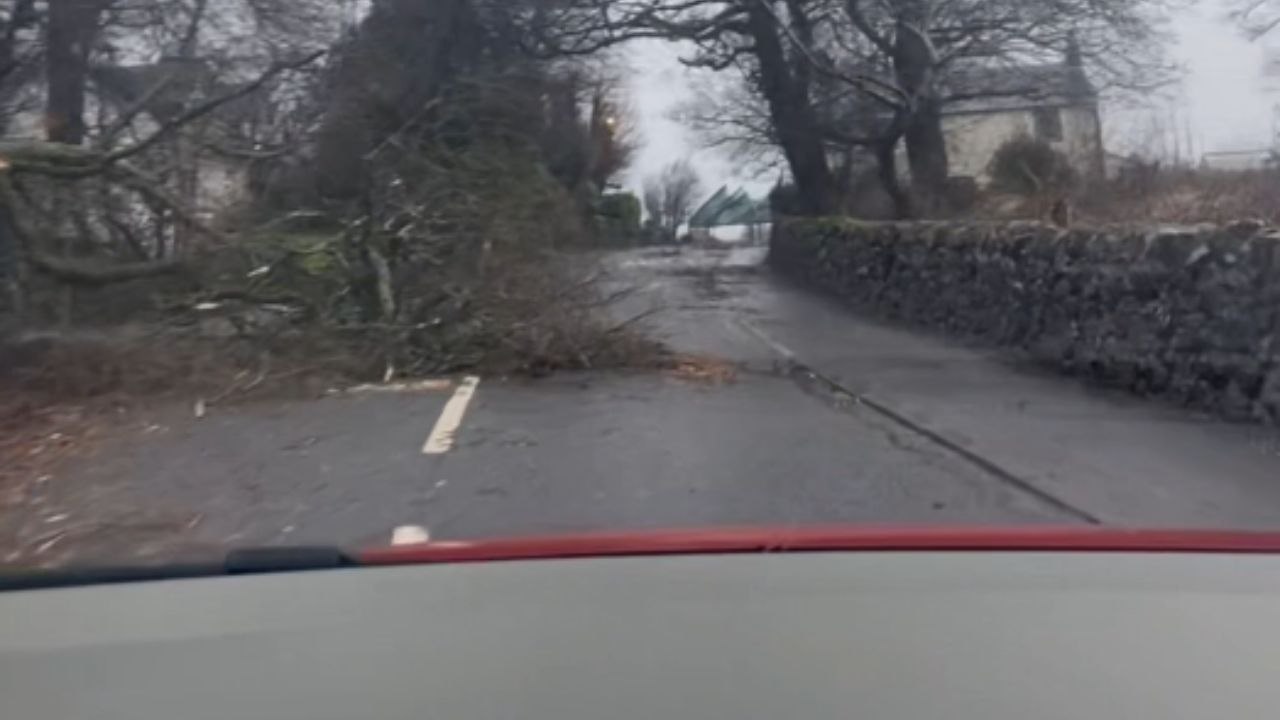 Man experiences Storm Eowyn's impact while driving through Saltcoats
