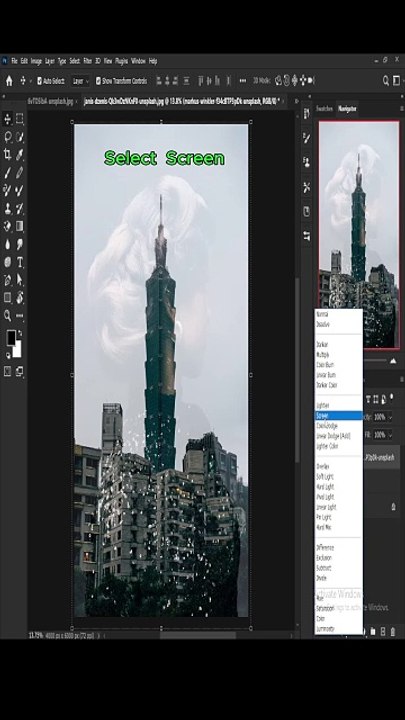how to create a double exposure in photoshop #Tutorial #tipsandtricks