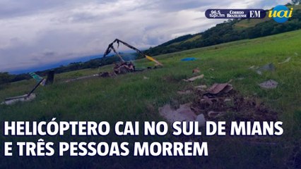 Helicóptero cai emm Cruzília, sul de Minas