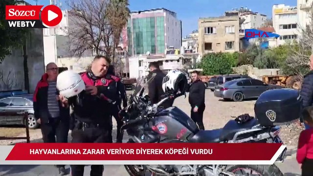 Hayvanlarına zarar verdiğini öne sürdüğü köpeği av tüfeğiyle vurdu